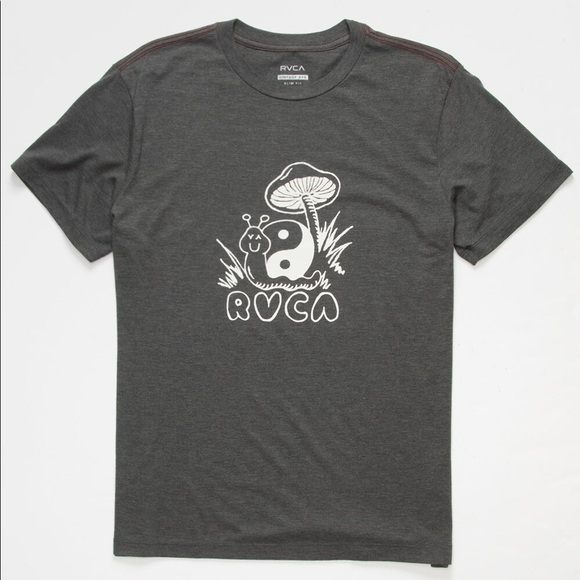 RVCA Snail 🐌 and Mushroom 🍄 Mens Tee, Sizes Small and XL, NWT - Picture 1 of 12